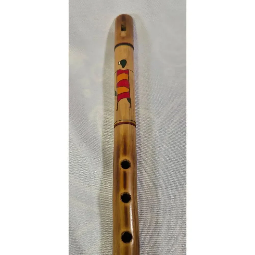 Handmade Bamboo Quena Flute featuring Kokopelli Design
